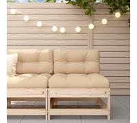 vidaXL Divano Centrale da Giardino in Legno Massello di Pino