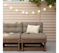 vidaXL Divano Centrale da Giardino Marrone Ambra Legno Massello Pino