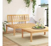 vidaXL Divano Centrale da Giardino Pallet in Legno Massello di Acacia