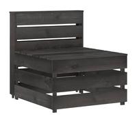 vidaXL Divano Centrale da Giardino Pallet Legno Pino Impregnato Grigio