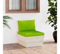 vidaXL Divano Centrale da Giardino su Pallet e Cuscini Legno di Abete