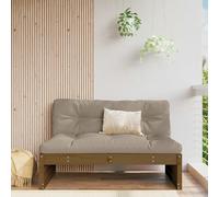 vidaXL Divano Centrale Marrone Ambra 120x80 cm Legno Massello di Pino