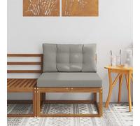 vidaXL Divano centrale per esterno Legno di Acacia Massello Naturale