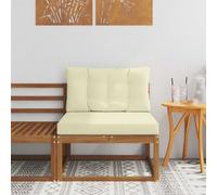 vidaXL Divano centrale per esterno Legno di Acacia Massello Naturale