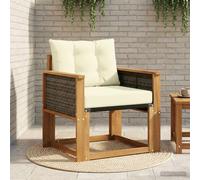vidaXL Divano intermedio da esterno in legno di acacia solido naturale, set di divani per esterni, mobili sezionali, relax in patio, sedili durevoli, terrazza chic