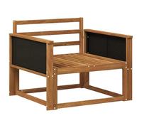 vidaXL Divano intermedio da esterno naturale, divano da balcone in acacia, moderno per esterni, elegante soggiorno, panca resistente e resistente alle intemperie