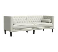 vidaXL Divano Chesterfield con Rinforzi 3 Posti Crema in Velluto, Divano a 3 posti, Divano, Divano da Salotto, divani a 3 posti, Divano Imbottito