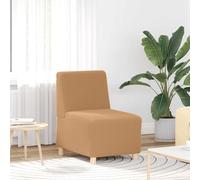 vidaXL Divano componibile senza braccioli beige 55 cm tessuto effetto lana riccio