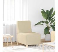 vidaXL Divano componibile senza braccioli crema 55 cm in tessuto