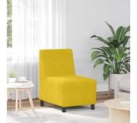 vidaXL Divano componibile senza braccioli giallo 55 cm in velluto