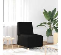 vidaXL Divano componibile senza braccioli nero 55 cm in tessuto