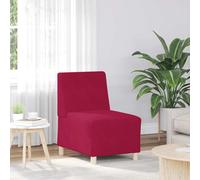 vidaXL Divano componibile senza braccioli rosso vino 55 cm in velluto