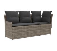 vidaXL Divano con braccioli da giardino con divano angolare 2 Pezzo, Piedini regolabili, mobili modulari moderni, divano lounge chic, angolare, posti all'aperto, set imbottito