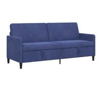 vidaXL Divano con contenitore, blu polizia, 192 x 78 x 87 cm, poliestere,