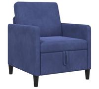 vidaXL Divano con contenitore, blu polizia, 72 x 78 x 87 cm, poliestere,