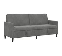 vidaXL Divano con contenitore, grigio scuro, 192 x 78 x 87 cm, poliestere,