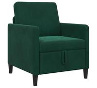 vidaXL Divano con contenitore, verde scuro, 72 x 78 x 87 cm, poliestere,
