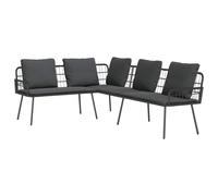 vidaXL Divano con cuscino Antracite 173 x 231 x 90cm Acciaio