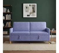 vidaXL Divano con Storage Blu jeans 172 x 78 x 87 cm Poliestere
