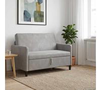 vidaXL Divano con Storage Grigio Chiaro 122 x 78 x 87 cm Poliestere