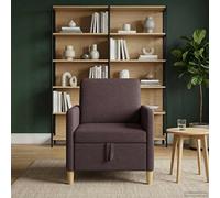 vidaXL Divano con Storage Marrone Scuro 72 x 78 x 87 cm Poliestere