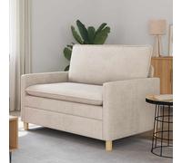 vidaXL Divano Crema 126 x 81 x 87,5 cm Poliestere