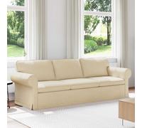 vidaXL Divano Crema 215 x 82 x 80 cm Tessuto