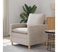 vidaXL Divano Crema 76 x 81 x 87,5 cm Poliestere