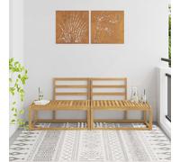 vidaXL Divano da Esterno 2 Pezzo Bianco 182,5 x 63 x 73 cm