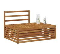 vidaXL Divano da esterno beige, 115 x 83 x 73 cm, in legno massello di acacia, mobile da balcone, giardino moderno, elegante disposizione per esterni, resistente alle intemperie, superficie facile da