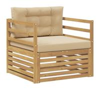 vidaXL Divano da esterno Bianco e Beige, Mobili da Giardino, Divano Moderno all'Aperto, Set Sezionale, Comfort in Terrazza