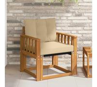 vidaXL Divano da esterno Legno di Acacia Massello e Textilene Naturale, Divano da giardino moderno, resistente, sezionale per patio, lounge all'aperto e set per il comfort