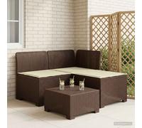 vidaXL Divano da giardino 3 posti con cuscini in look rattan PP