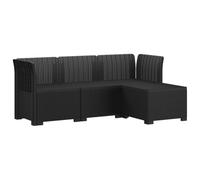 vidaXL Divano da giardino 4 posti aspetto rattan PP Antracite