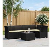vidaXL 5-Zits Tuin Sofa met Kussens Rattan Look PP Antraciet