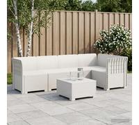 vidaXL 5-Zits Tuin Sofa Rattan Look PP Wit