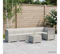 vidaXL Divano da Giardino 6 Posti Aspetto Rattan PP Bianco
