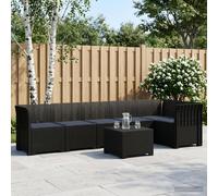 vidaXL Divano da Giardino 6 Posti con Cuscini Aspetto Rattan PP