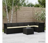 vidaXL Divano da Giardino 6 Posti con Cuscini Aspetto Rattan PP