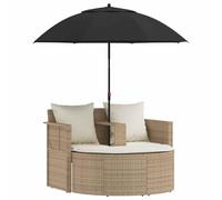 vidaXL Divano da giardino 8 pcs Beige e Bianco Crema polyrattan, Divano da giardino, arredo resistente agli agenti atmosferici per un relax comodo, design moderno per il patio