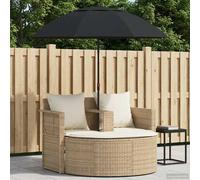 vidaXL Divano da giardino 8 pz polyrattan Beige e Bianco Crema