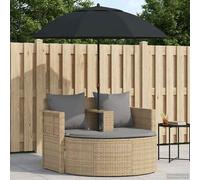 vidaXL Divano da giardino 8 pz polyrattan Beige e Grigio Chiaro