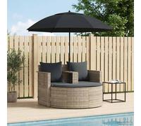 vidaXL Divano da giardino in rattan sintetico, 8 pezzi, grigio chiaro e grigio scuro, giardino e terrazza, divano moderno, mobili da esterno durevoli, resistenti alle intemperie, soggiorno