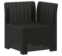 vidaXL Eénpersoons Tuinbank Rattan Look PP Antraciet