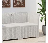 vidaXL Divano da Giardino a 1 Posto Aspetto Rattan PP Bianco