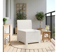 vidaXL Divano da Giardino a 1 Posto Aspetto Rattan PP Bianco