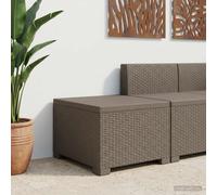 vidaXL Eénpersoons Tuinbank Rattan Look PP Lichtgrijs