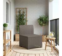 vidaXL Eénpersoons Tuinbank Rattan Look PP Lichtgrijs