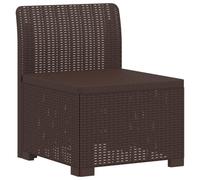 vidaXL Eénpersoons Tuinbank Rattan Look PP Bruin