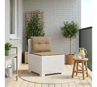 vidaXL Divano da Giardino a 1 Posto con Cuscini Aspetto Rattan PP